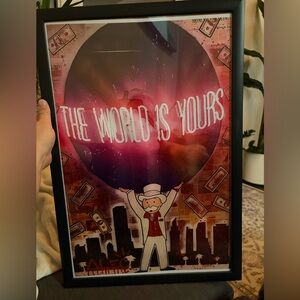 Monopoly Art Print - The World is Yours (ALEC art print) *framed